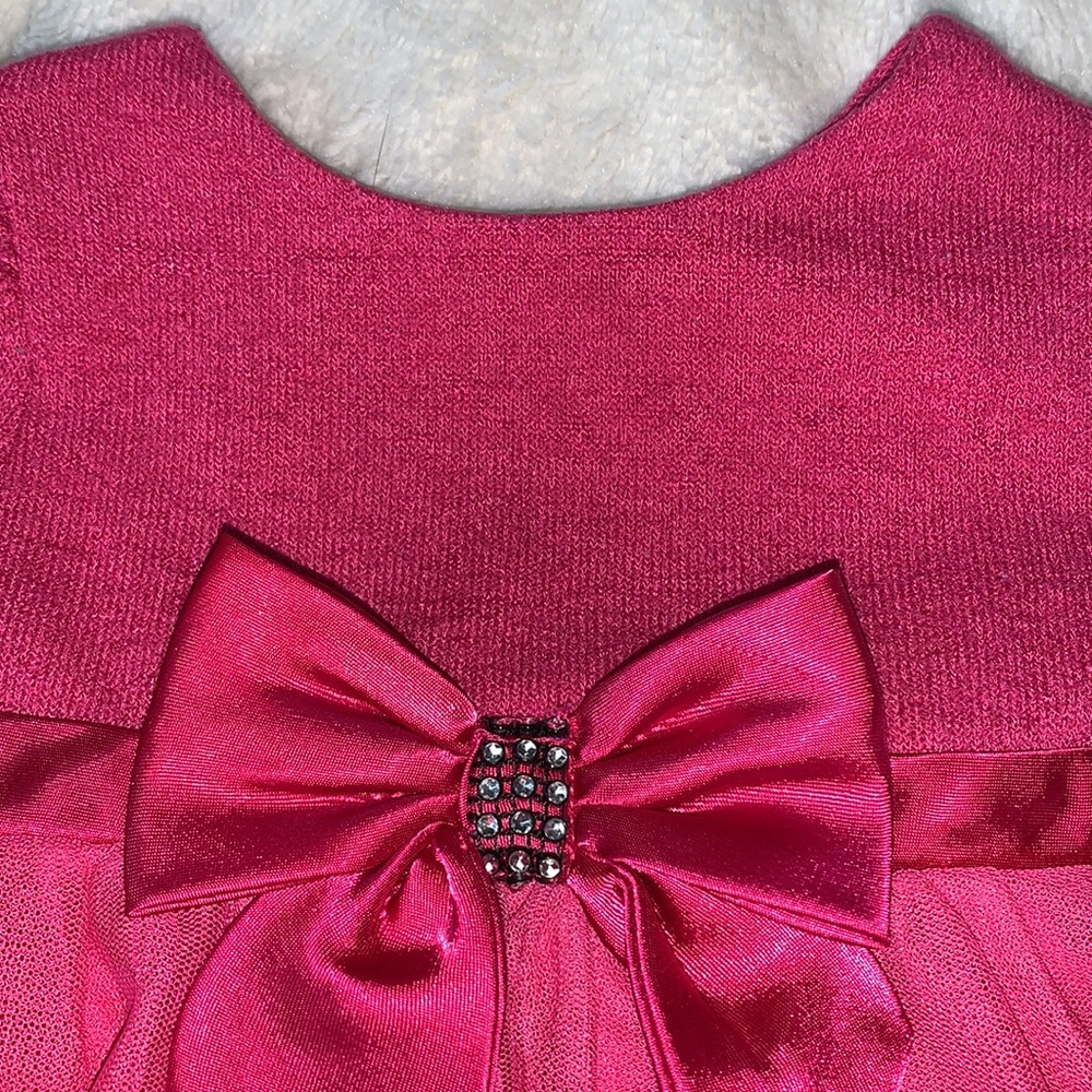Sweet Heart Rose Baby Girl Pink Dress 18 mos Bow - Picture 12 of 17